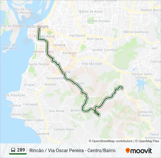 289 Bus Line Map