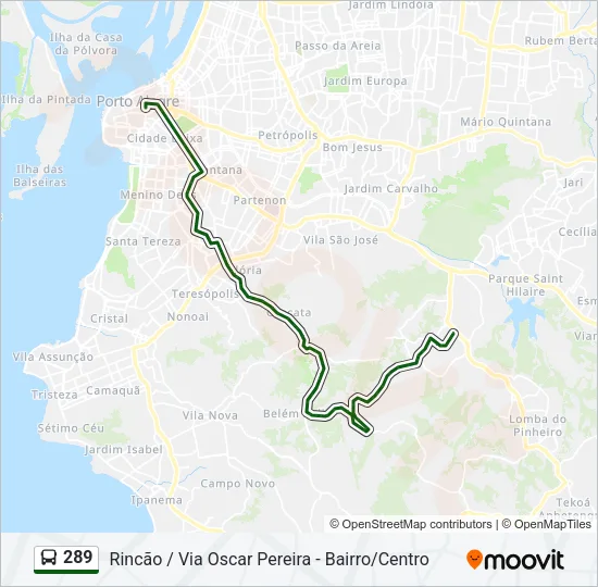 289 Bus Line Map