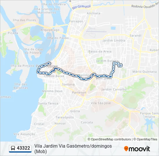 43322 Bus Line Map