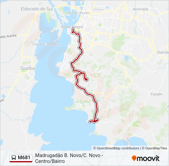 M681 Bus Line Map