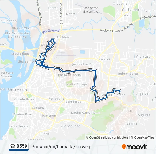 B559 Bus Line Map