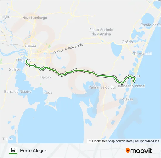 0306 CIDREIRA / PORTO ALEGRE Bus Line Map
