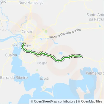 Rota da linha 0344 MOSTARDAS PORTO ALEGRE: horários, paradas e
