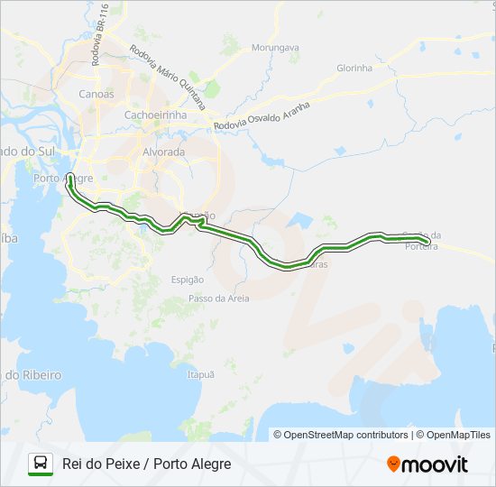 2426 REI DO PEIXE / PORTO ALEGRE bus Line Map