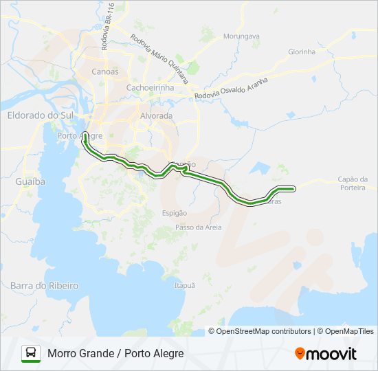 Mapa de 2751 MORRO GRANDE / PORTO ALEGRE de autobús