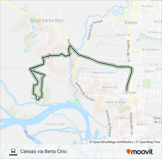 TR01 MORRETES / CANOAS Bus Line Map
