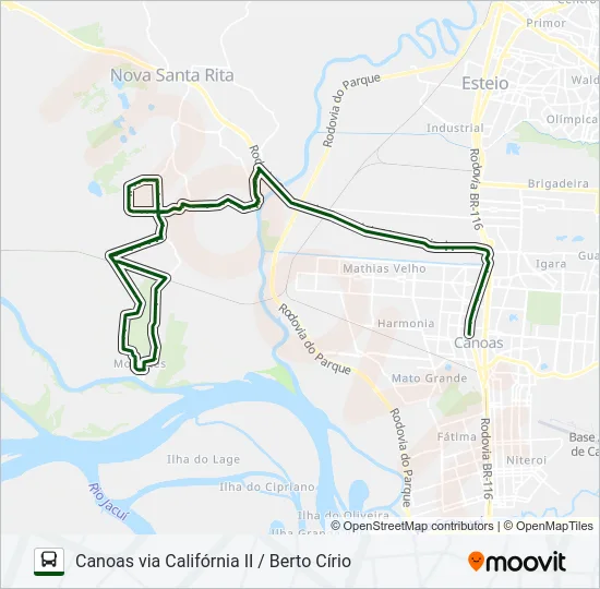 TR01 MORRETES / CANOAS Bus Line Map