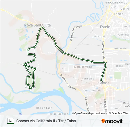 TR01 MORRETES / CANOAS Bus Line Map