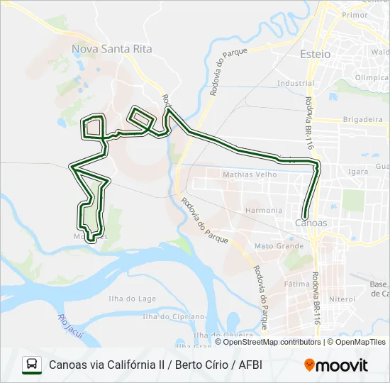 TR01 MORRETES / CANOAS Bus Line Map