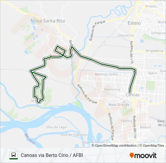 TR01 MORRETES / CANOAS Bus Line Map