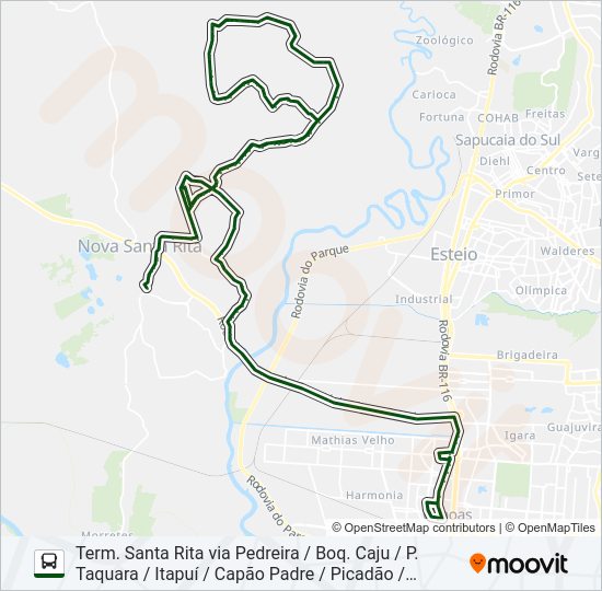 TR03N PICADÃO / CANOAS Bus Line Map