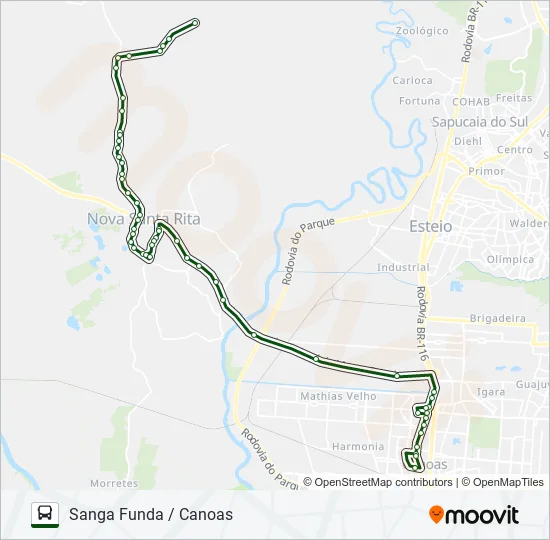 TR04 SANGA FUNDA / CANOAS Bus Line Map