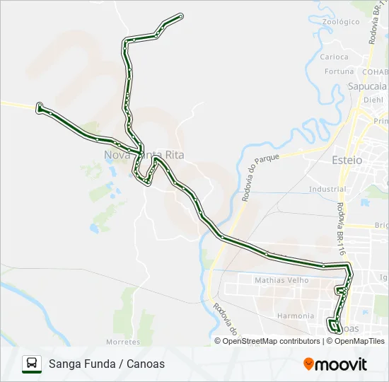TR04 SANGA FUNDA / CANOAS Bus Line Map