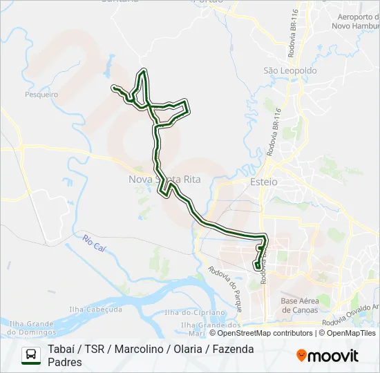 TR04 SANGA FUNDA / CANOAS Bus Line Map