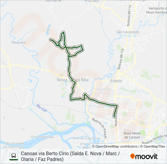 TR04 SANGA FUNDA / CANOAS Bus Line Map