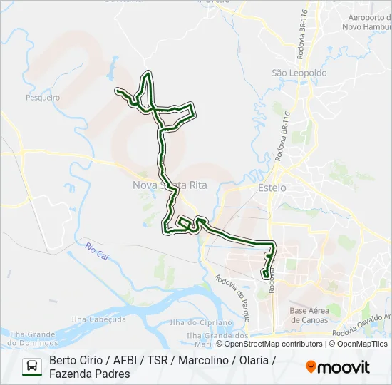 TR04 SANGA FUNDA / CANOAS Bus Line Map