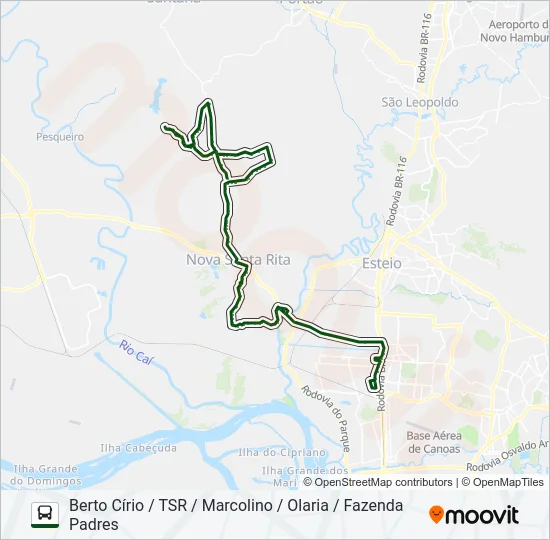 TR04 SANGA FUNDA / CANOAS Bus Line Map