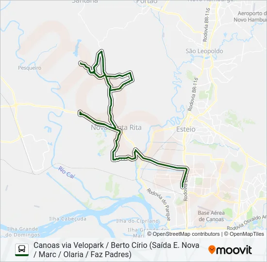 TR04 SANGA FUNDA / CANOAS Bus Line Map