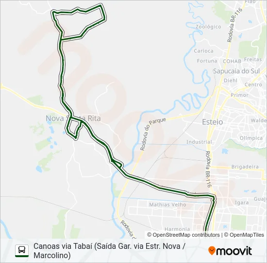 TR04 SANGA FUNDA / CANOAS Bus Line Map