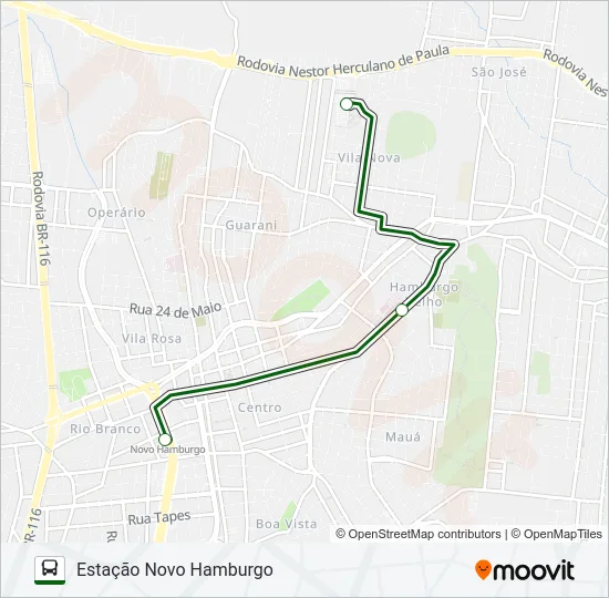 T402 BUS FEEVALE Bus Line Map