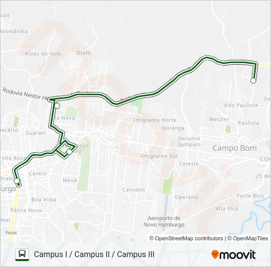 T402 BUS FEEVALE Bus Line Map