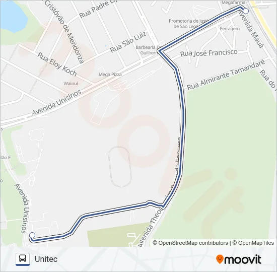 T402 CIRCULAR UNISINOS Bus Line Map
