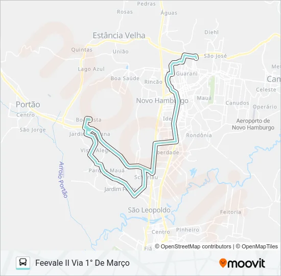 R035 FEEVALE II / CAMPINA Bus Line Map