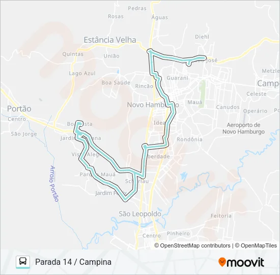 R035 FEEVALE II / CAMPINA Bus Line Map