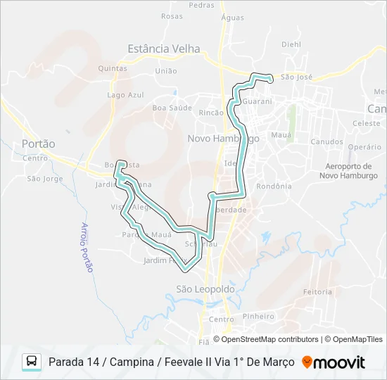R035 FEEVALE II / CAMPINA Bus Line Map