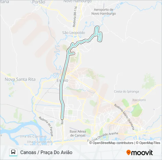 R025 SÃO LEOPOLDO / CANOAS Bus Line Map