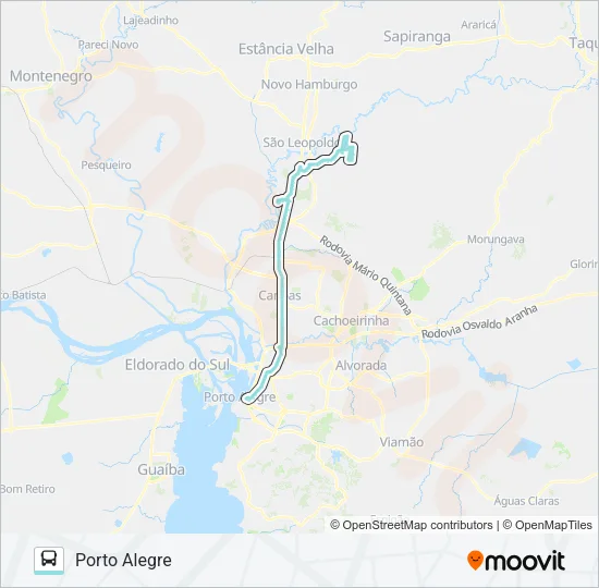 N422 FEITORIA VIA FORTUNA / PORTO ALEGRE Bus Line Map