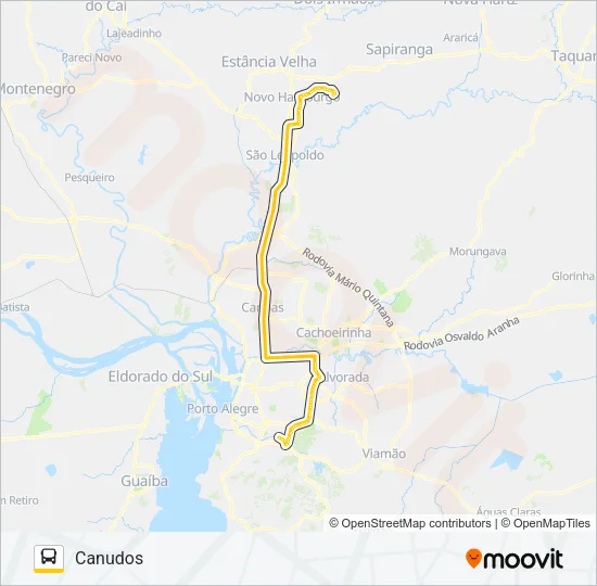 RT335 NOVO HAMBURGO / PORTO ALEGRE - CEEE Bus Line Map