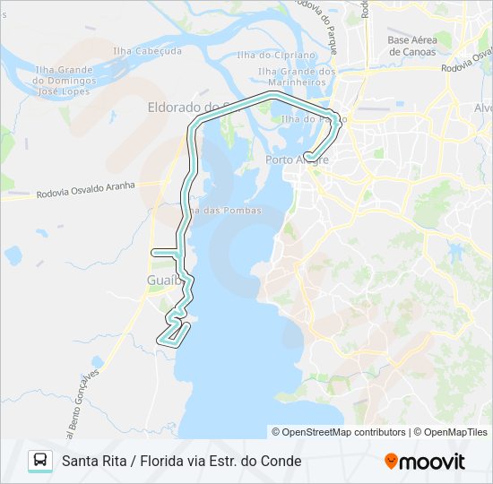 Mapa da linha L151D FLORIDA de ônibus