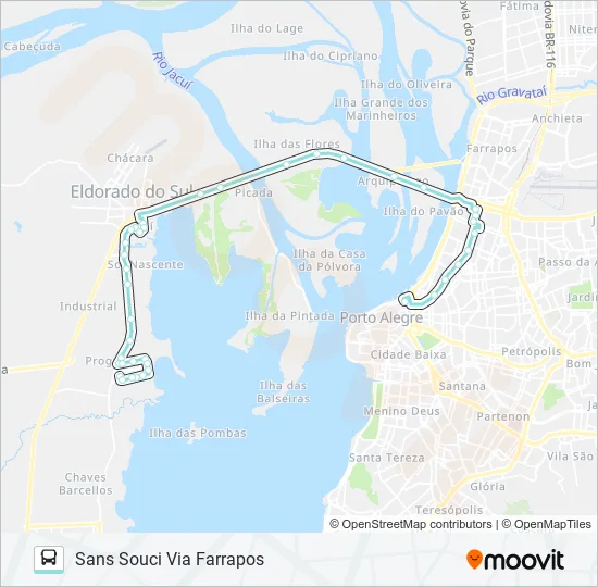 L500 SANS SOUCI Bus Line Map