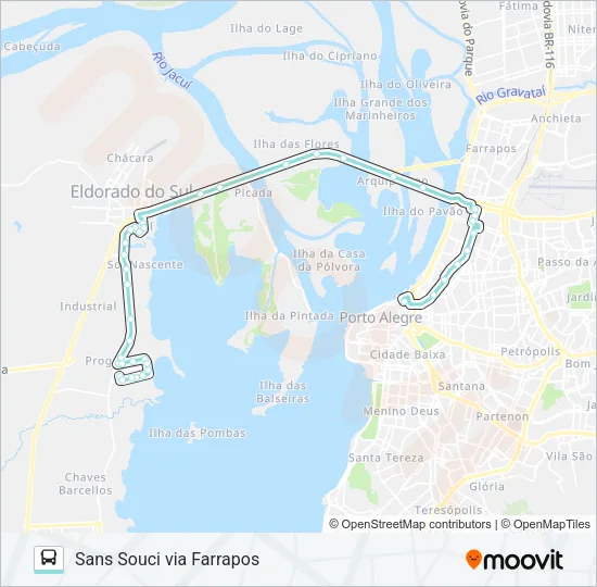 L500 SANS SOUCI Bus Line Map
