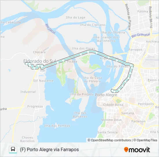 L501 ELDORADO DO SUL Bus Line Map