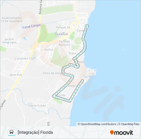 A151A CATAMARÃ / FLORIDA Bus Line Map