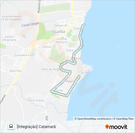 A151A CATAMARÃ / FLORIDA Bus Line Map