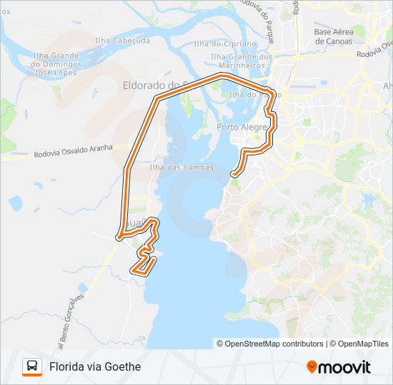 Mapa da linha L151 FLORIDA - EXECUTIVO de ônibus