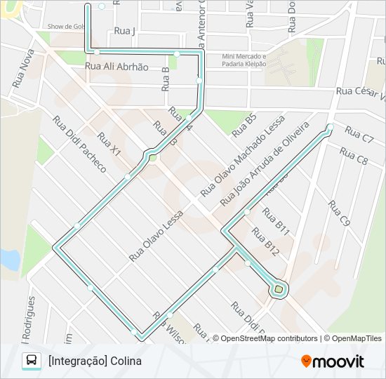 A131B ALIMENTADORA COLINA Bus Line Map