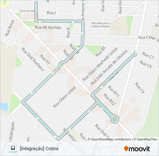 A131B ALIMENTADORA COLINA Bus Line Map