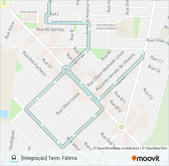 A131B ALIMENTADORA COLINA Bus Line Map