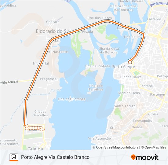 Mapa de L121C SANTA RITA - EXECUTIVO de autobús