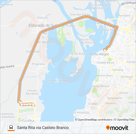 L121C SANTA RITA - EXECUTIVO Bus Line Map