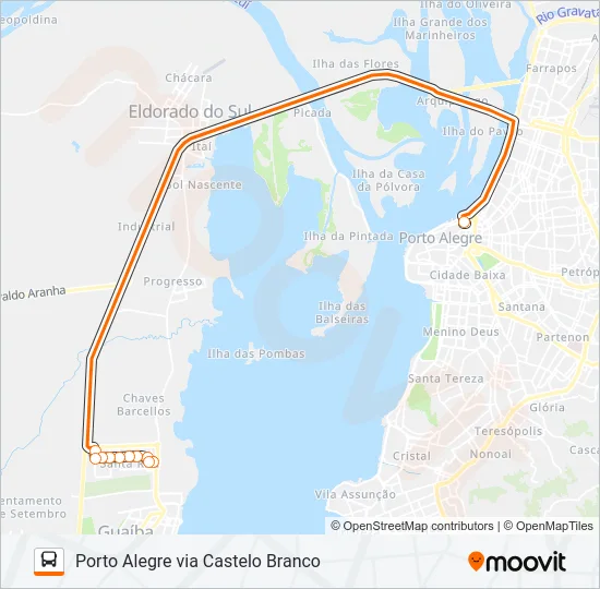 L121C SANTA RITA - EXECUTIVO Bus Line Map