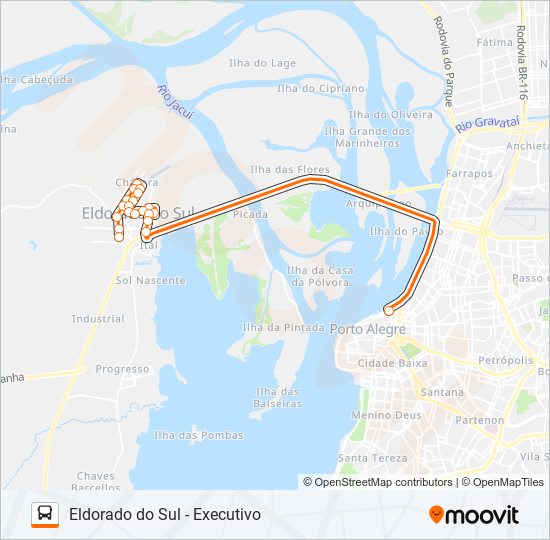 L501G ELDORADO DO SUL - EXECUTIVO bus Line Map