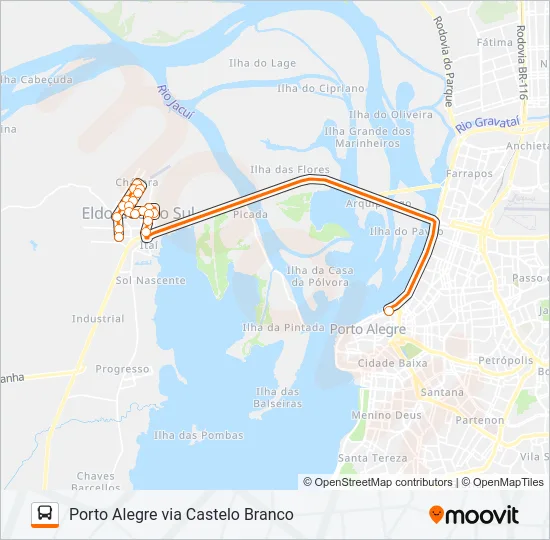 L501G ELDORADO DO SUL - EXECUTIVO Bus Line Map