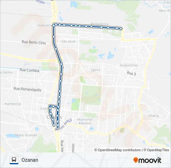 5115 OZANAN Bus Line Map