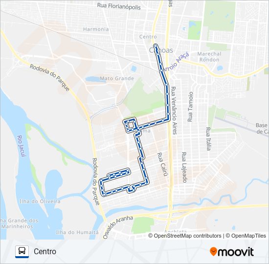 Mapa da linha 5201 FÁTIMA de ônibus