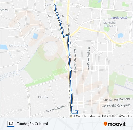 Mapa da linha 5411 REDE BRASIL de ônibus